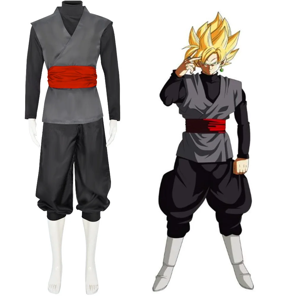 Dragon Dall: Son Goku | Gray Kung Fu Suit Cosplay Costume 17 Generic Black Kung Fu Suit Cosplay Costume