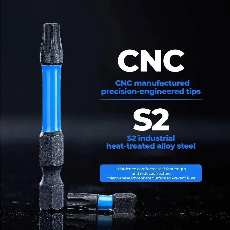 Premium Impact Torx Drill Bit Set - Magnetic Hex Head Screwdriver Bits