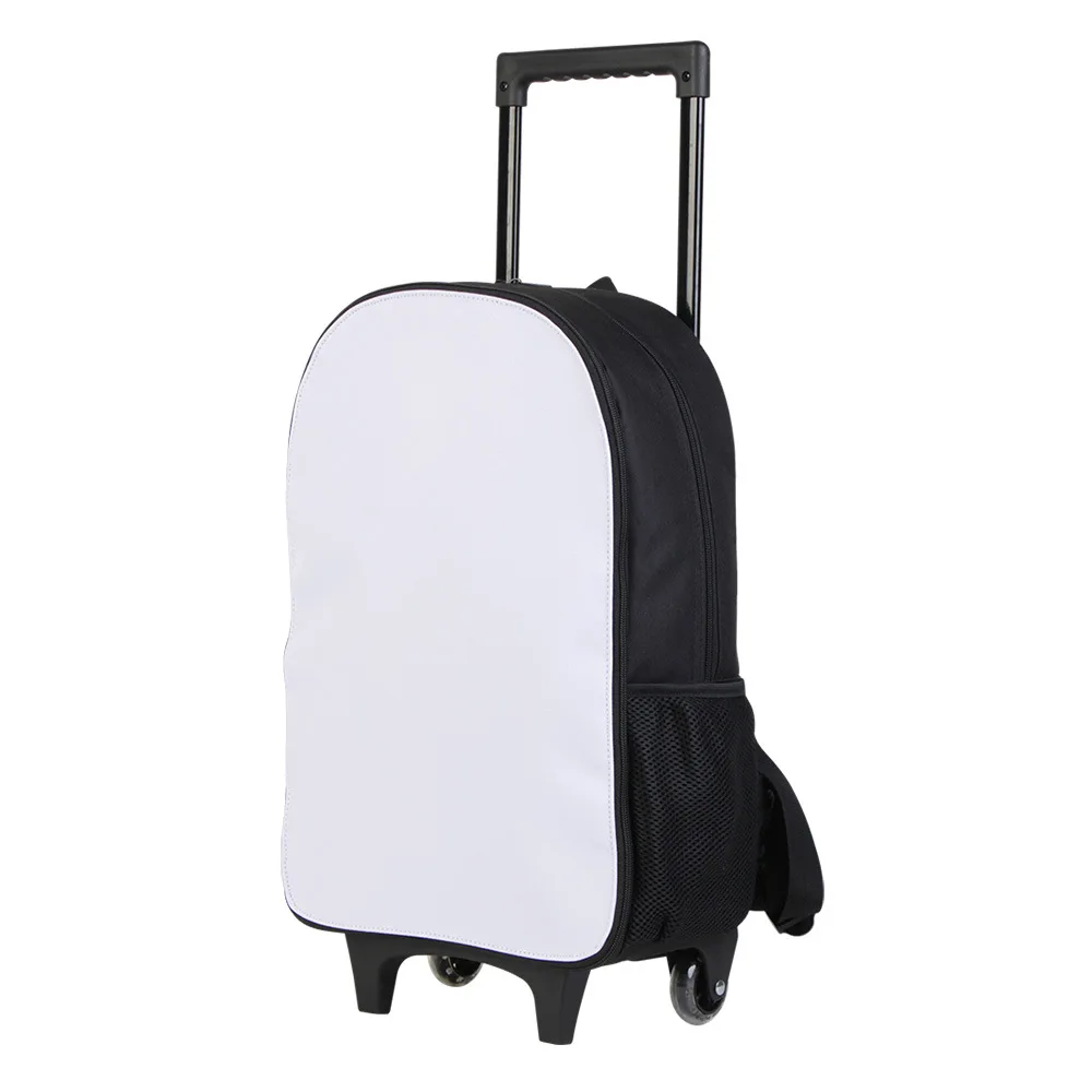 Portable Trolley School Bag Sublimation Blank Wheeled Schoolbag Student Book Bag Travel Storage Bags For Heat Transfer Print 4