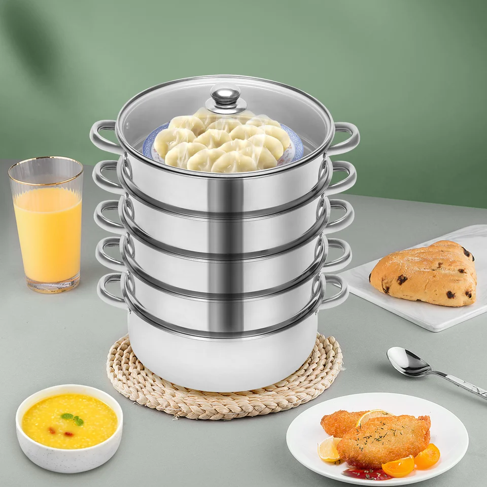 Premium 5-Tier Stainless Steel Cooking Steamer