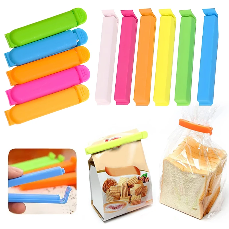 Kitchen Storage Food Snack Seal Sealing Bag Clips Sealer Clamp Plastic Tool Kitchen Accessories Portable Bulk 10/20Pcs TMZ