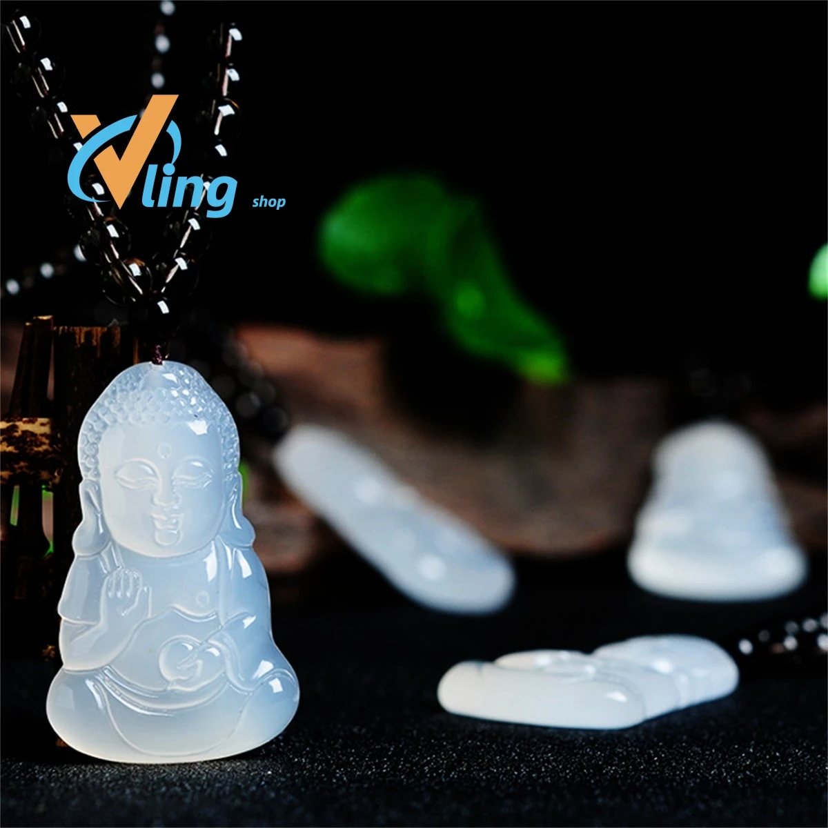 Chalcedony Manufacturers Wholesale  Cute Baby Buddha Pendants Jade Jewelry NecklacesExquisite Fashion Gift Charm Retro Amulet