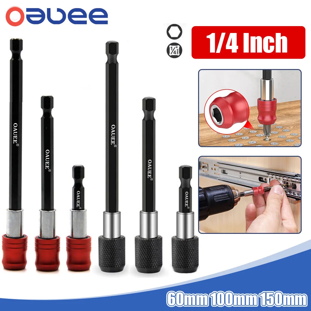 

1/4 Inch Hex Shank Quick Release Screwdriver Bit Holder Extension Bar Magnetic Electric Screwdriver Set Magnetic Tip For Drill