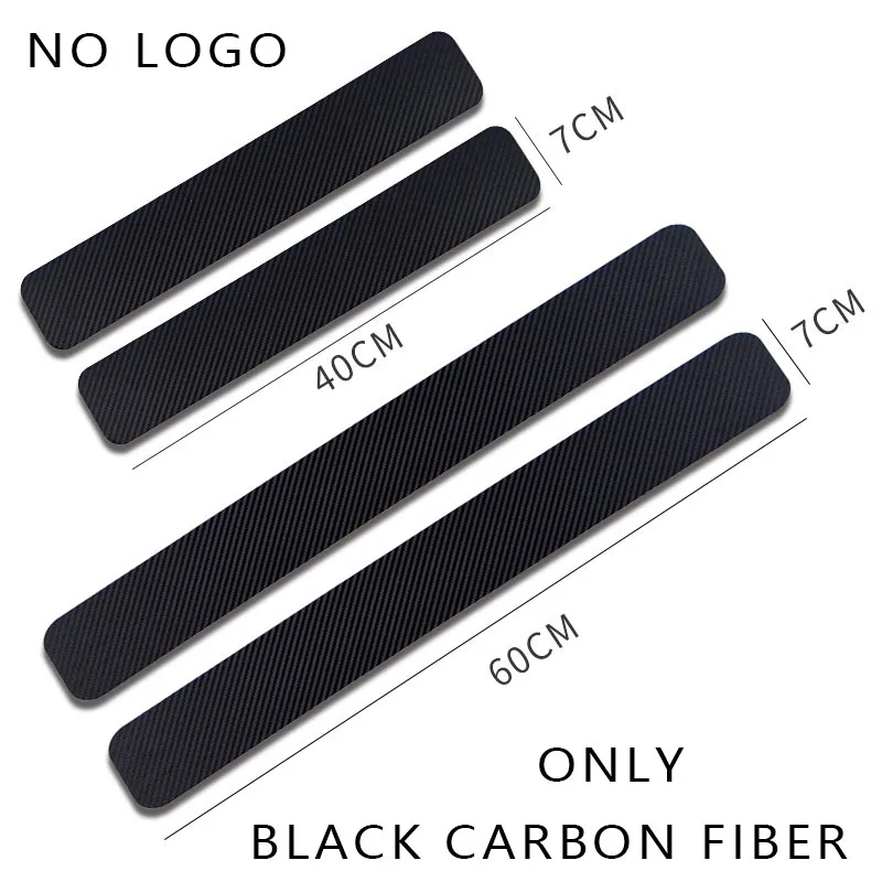 Custom Carbon Faser Aufkleber Auto Einstiegsleisten Led-verschleißplatten-türeinstiegsleisten  schutz Auto Zubehör 4Pcs Auto Styling - AliExpress