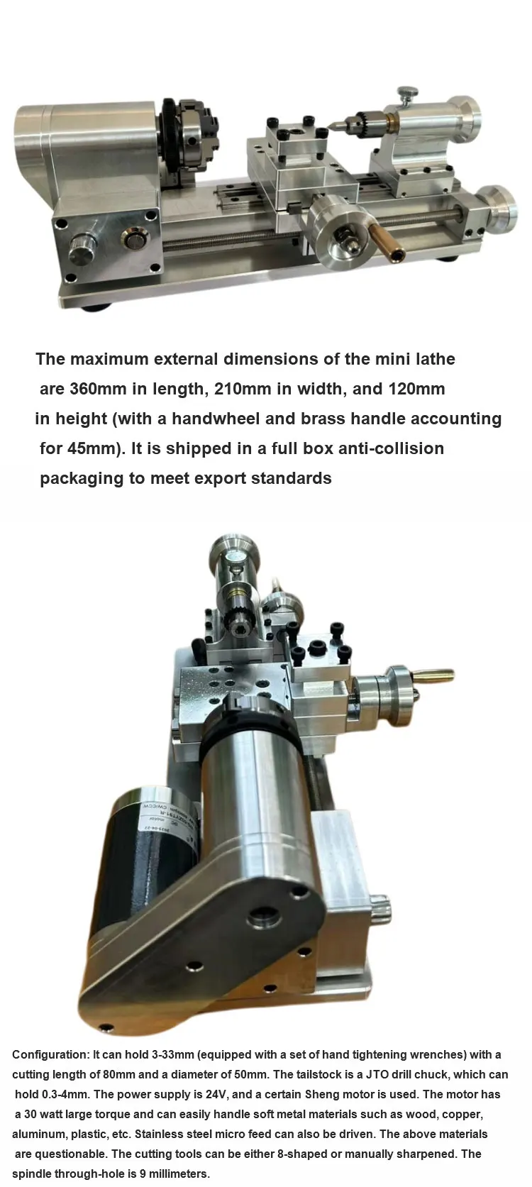 DIY Mini Lathe Multifunctional Household Woodworking Homemade Small Lathe Portab
