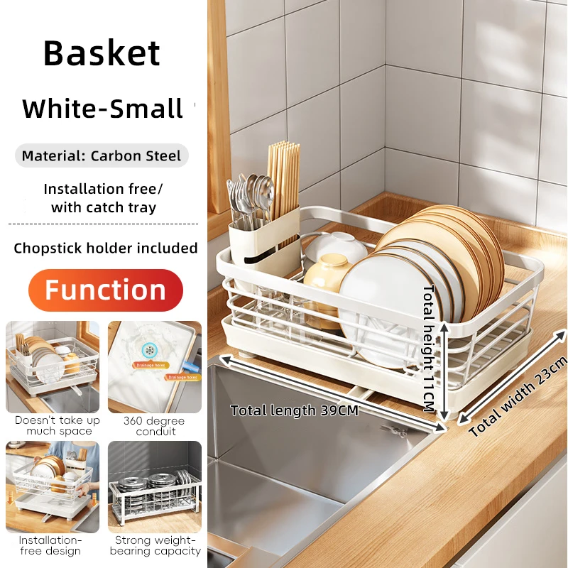 Large Capacity Kitchen Dish Drainer Organizer Countertop Chopsticks Rack Bowl Rack Cup & Dish Dispenser Sink Stand Kitchen storage rack
