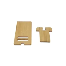 Bamboo Smartphone Charging and Display Stand, Multi - Functional Wooden Holder (1PC)