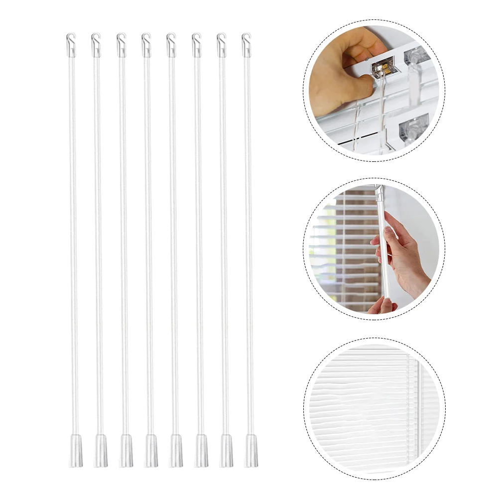 8pcs Plastic Blind Wands Vertical Blinds Replacement Rods 17 Inches