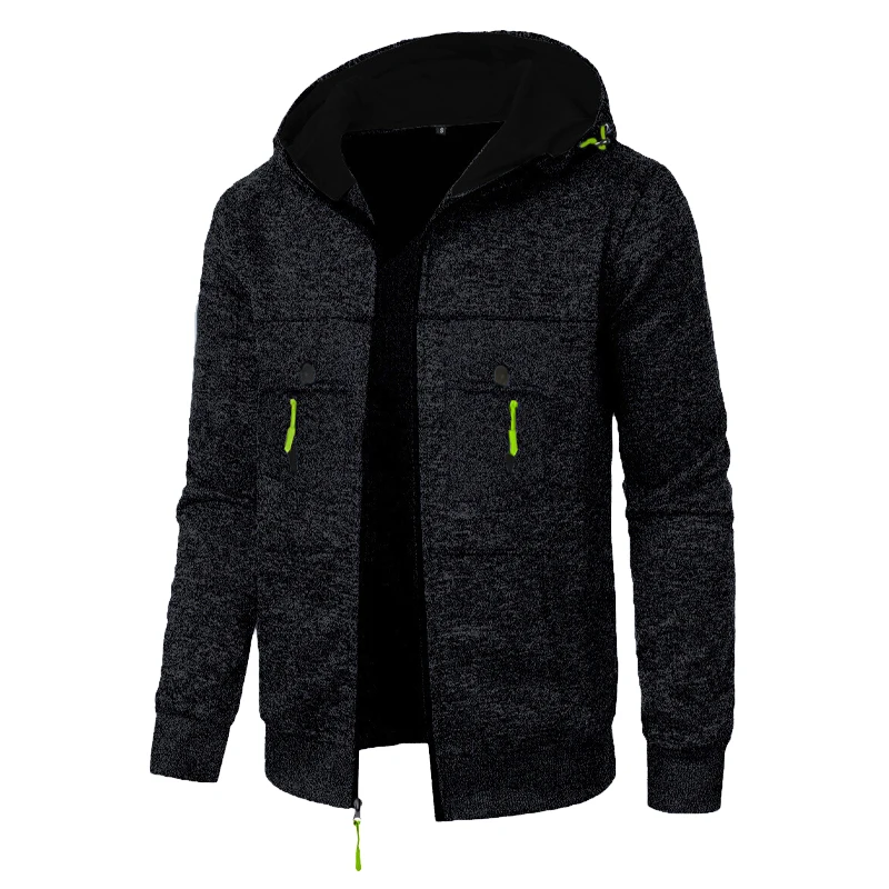 Animal Game Men's Casual Hoodie Jackets Zipper Sweatshirts for Men Oversize Coats Winter Warm Work Tracksuit Men Zip Up Hoodies