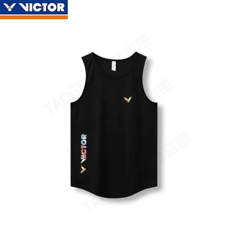Victor New Men's and Women's Same Badminton Jersey Top Sports Comfortable Loose Breathable Sleeveless Vest