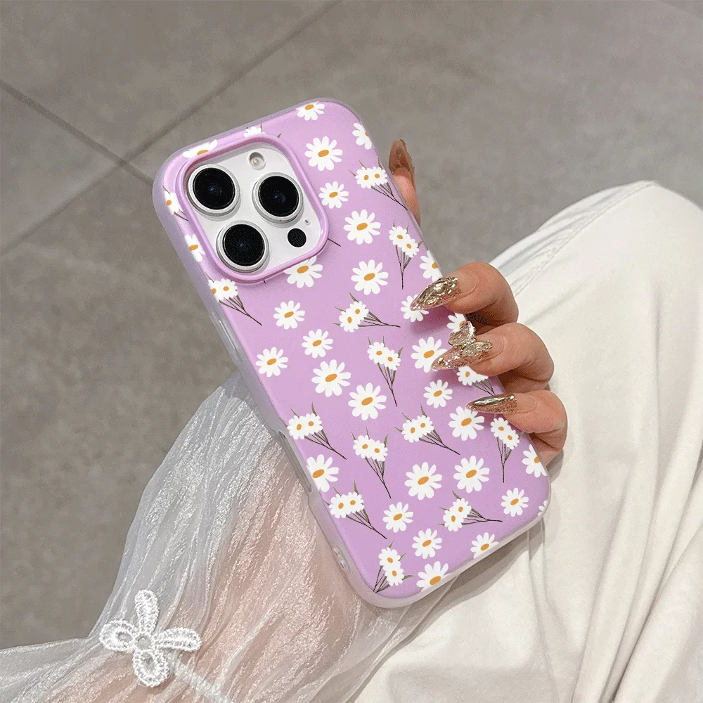 Elegant Pale Daisy Flower 2-in-1 Hard Phone Case