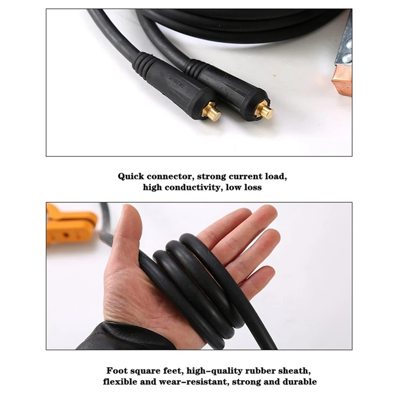 SUNFLO 300A Groud Welding Earth Clamp Clip Set For Mig Tig ARC Welding Machine Electrode Holder Cable + Earth Clamp Cable