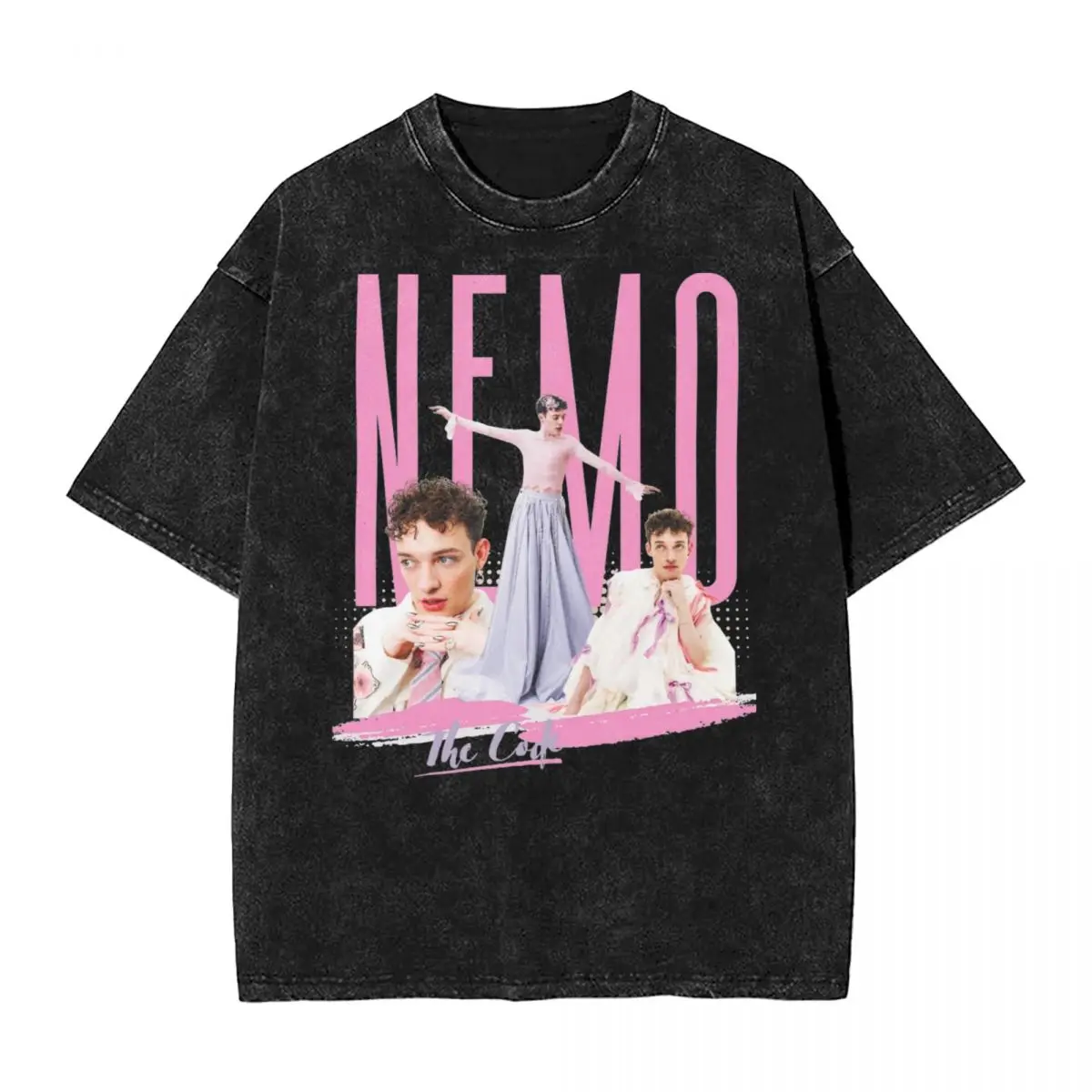 

Футболка Nemo The Code Song Contest 2024, Промытые футболки из 100% хлопка, большие размеры, швейцарский победитель, мужские и женские топы с графическим рисунком, футболки