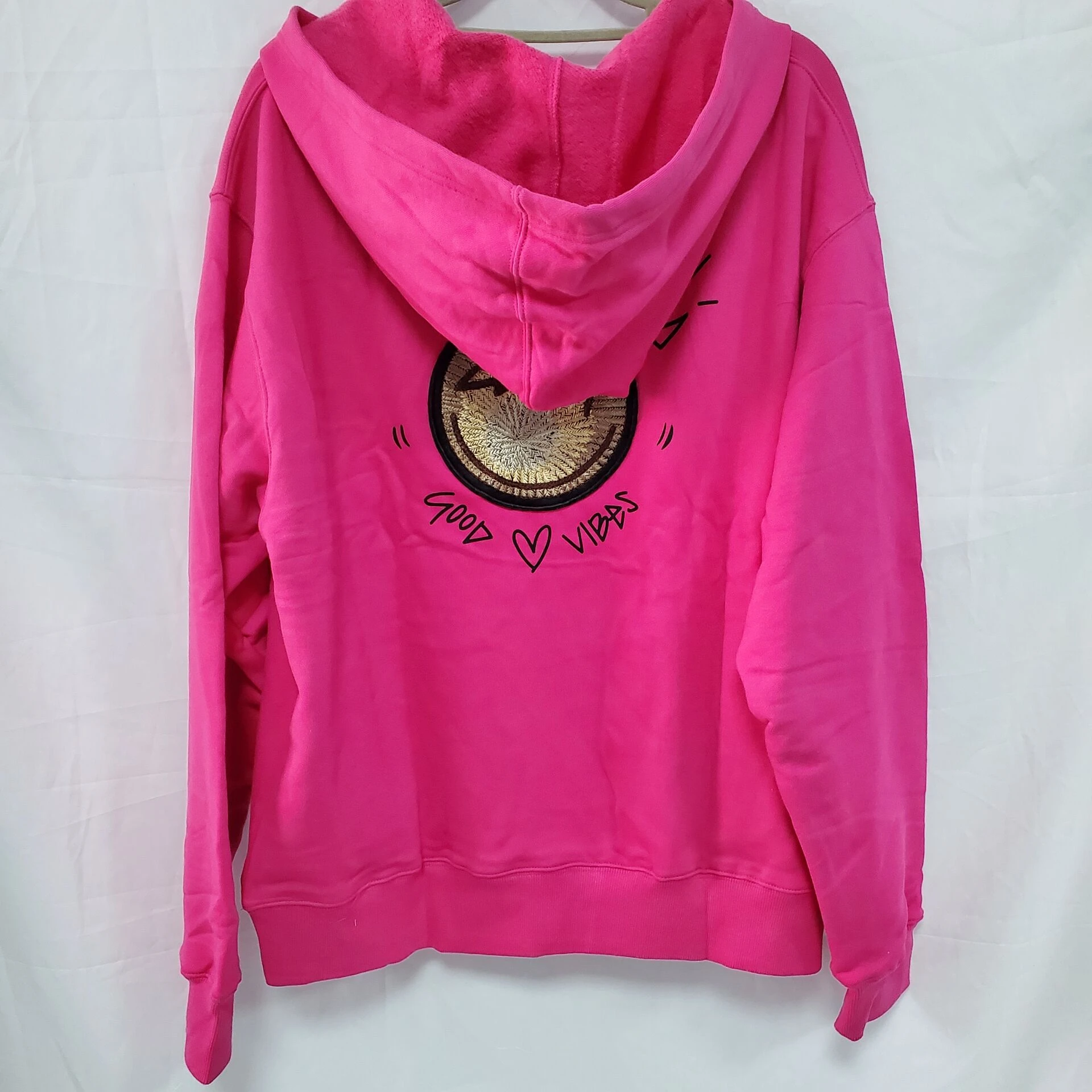 Sudadera con capucha para mujer, con letras bordadas en la espalda, rosa, 2021|Sudaderas con capucha y - AliExpress