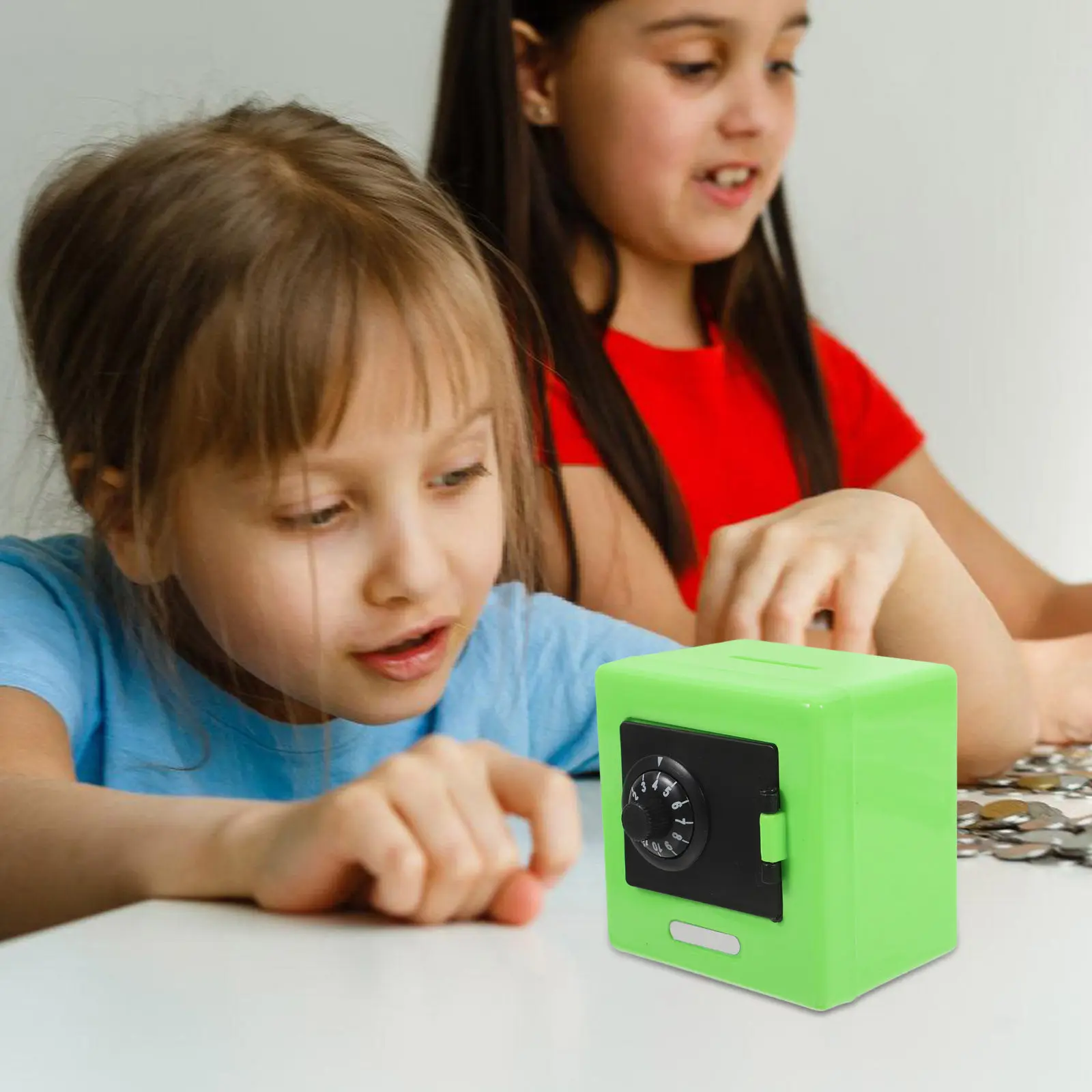 코인 은행 미니 금고, 조합형 슬롯 입금 디자인, 넓은 내부 공간, 동전 및 현금 보관용 안전 저금통