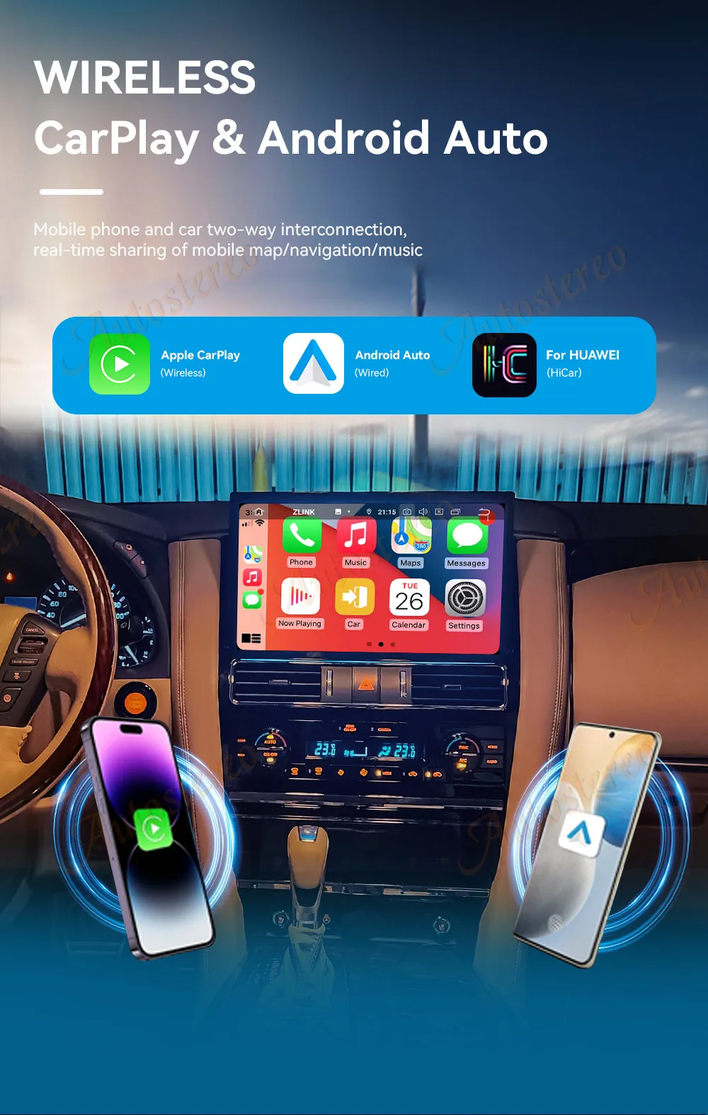 13.3 Carplay Android 13 For Nissan Patrol Y62 2010-2023 Car GPS Navigation Head