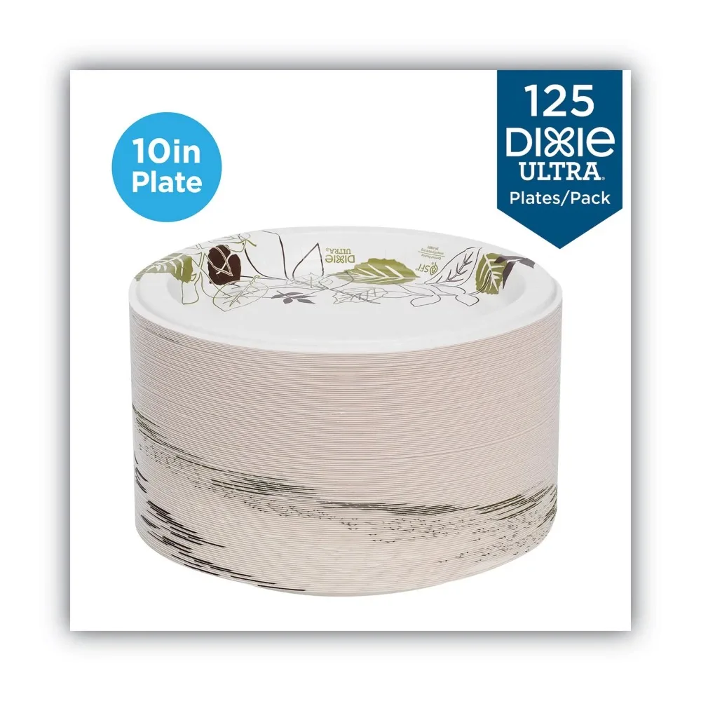 

Pathways Soak Proof Heavy-Weight Disposable Paper Plates, 10", 125 Count