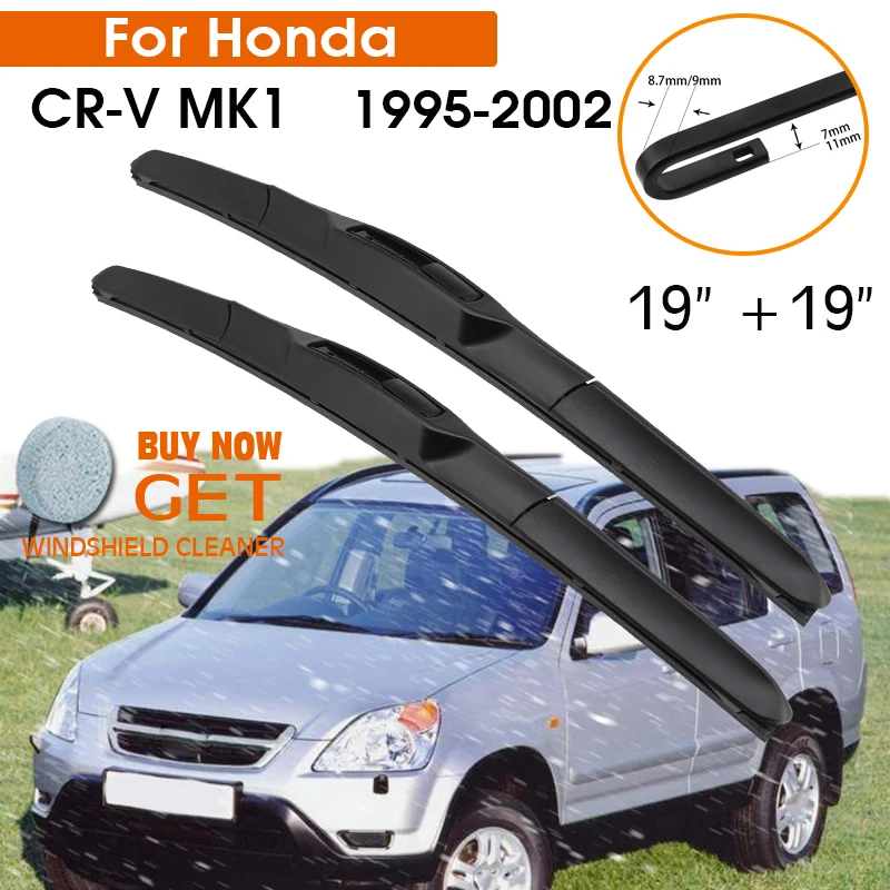 

Car Wiper For Honda CR-V MK1 1995-2002 Windshield Rubber Silicon Refill Front Window Wiper 19"+19" LHD RHD Auto Accessories