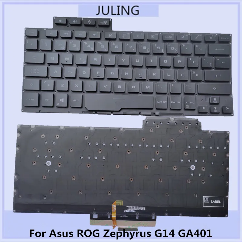 Per Asus Rog Zephyrus G14 Ga401 Tastiera In Argento Per Laptop Versione Usa