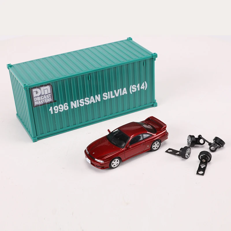 1:64 Nissan Silvia S14 S15 DieCast  Alloy Car Model Container Trucks