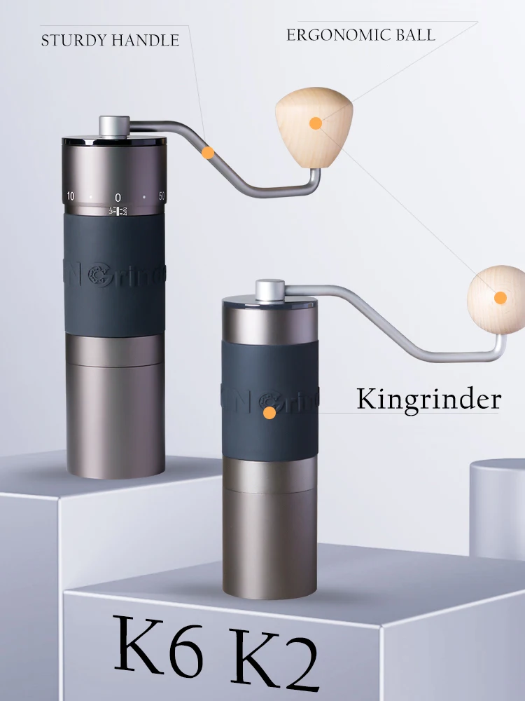 Kingrinder K6 Manual Coffee Grinder Portable Mill 420 Stainless Steel