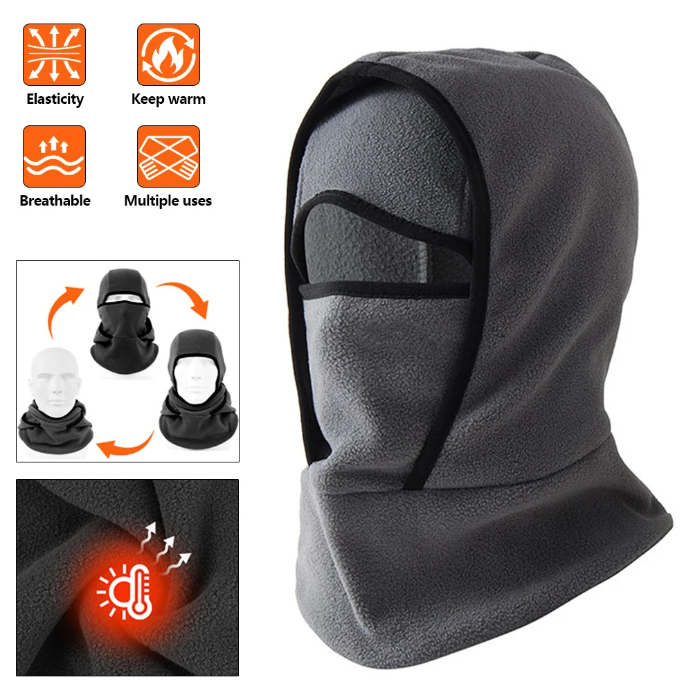 오토바이 바이크 방풍 발라클라바 모자 유니섹스 두꺼운 플리스 헤드 넥 커버 겨울 따뜻한 스포츠 스카프 캡 남녀 공용