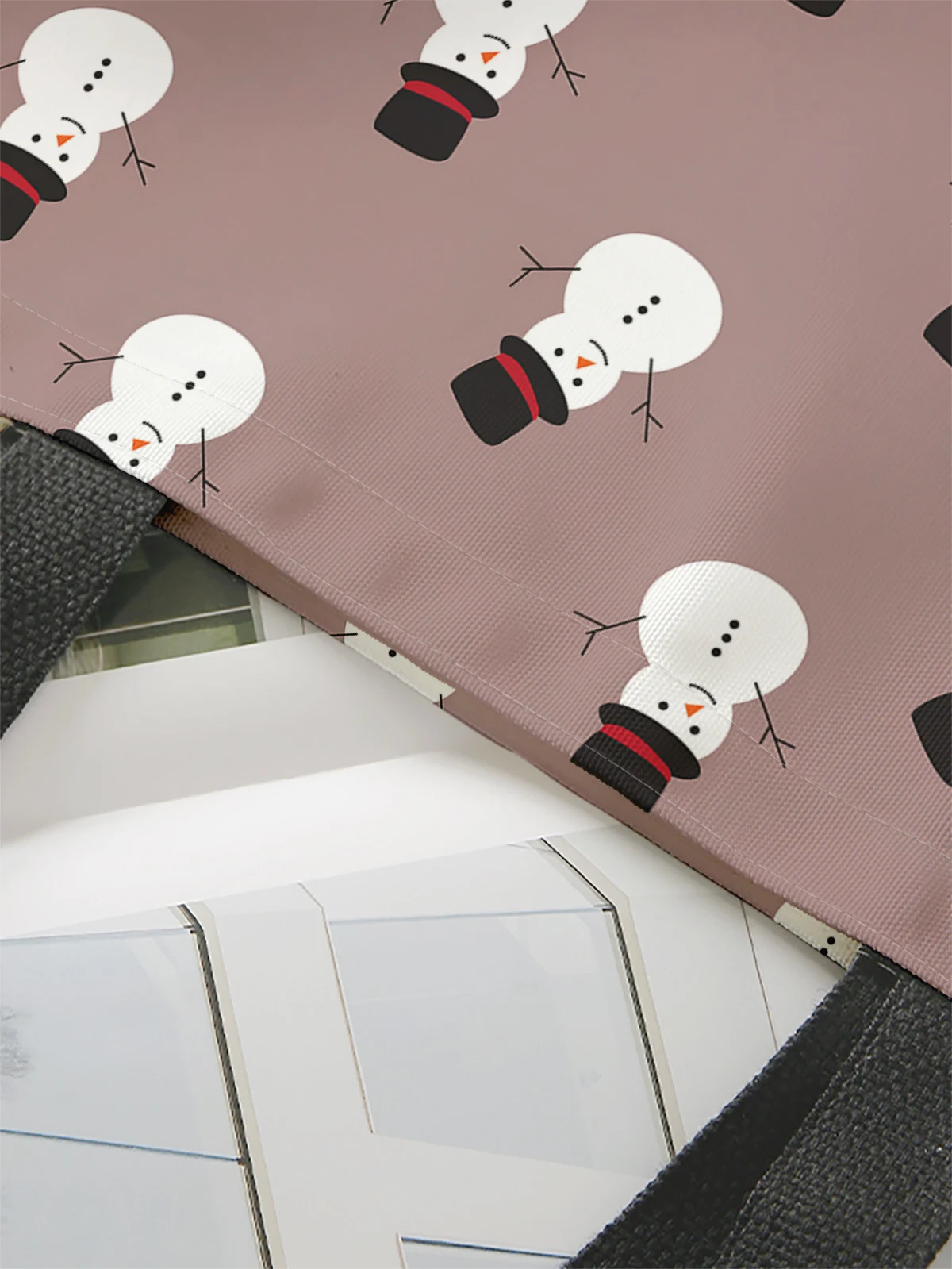 Christmas themed printed casual handbag, reusable fashionable backpack, multifunctional handbag, canvas shopping bag