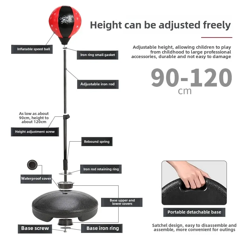 Standing Boxing Training Equipment Sandbag Gloves Stress Relief Fitness Equipment Sport Adult Punching Bag Reaction Target