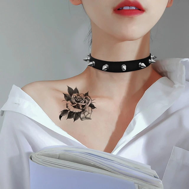 Black Leather Spike Rivet Stud Collar Choker Punk Rock Gothic Chokers chain  For Women Men Necklace Statement Jewelry