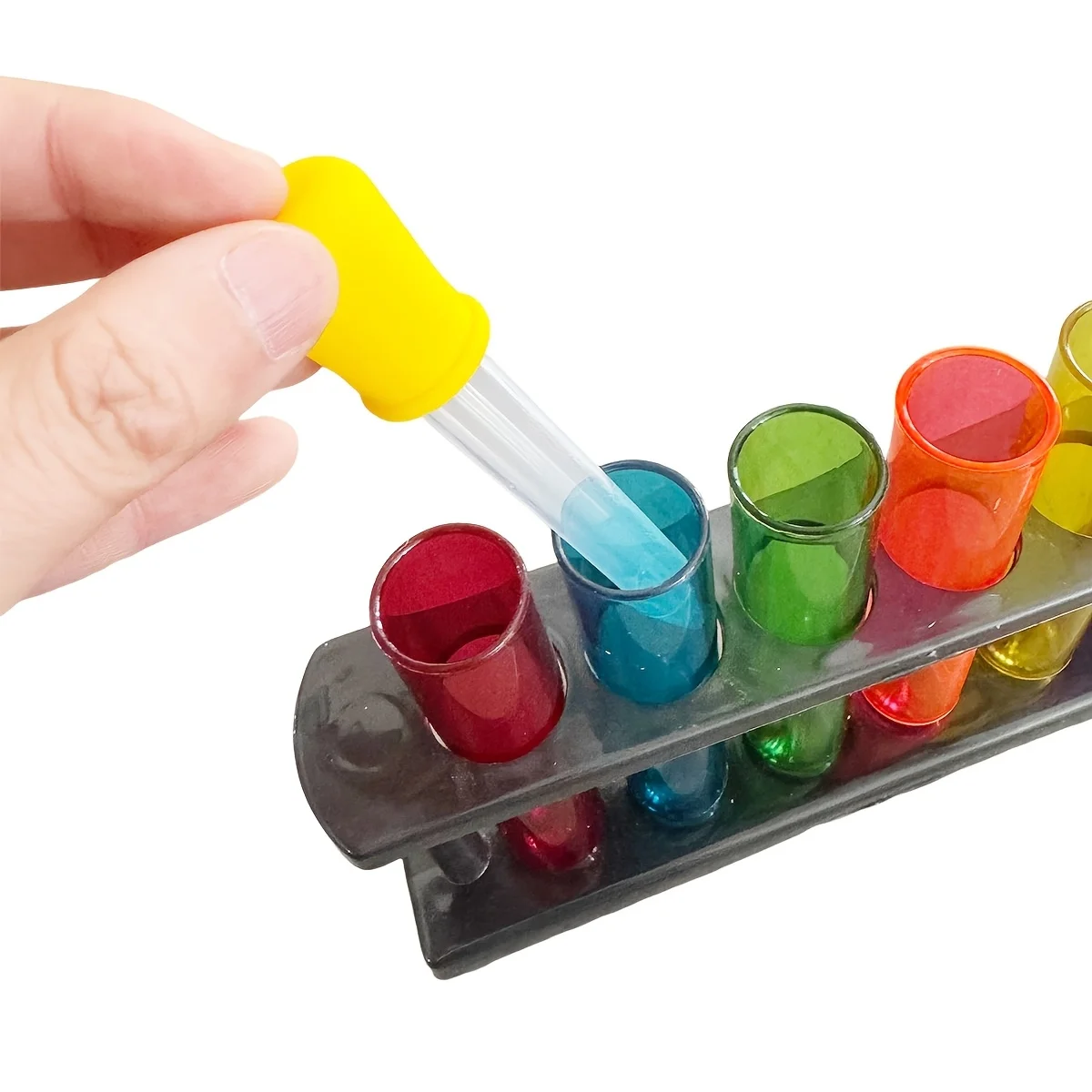 1.35oz Colorful Plastic Test Tubes with Matching Drops, Ideal for Science Experiments and Education-Perfect for Students and L