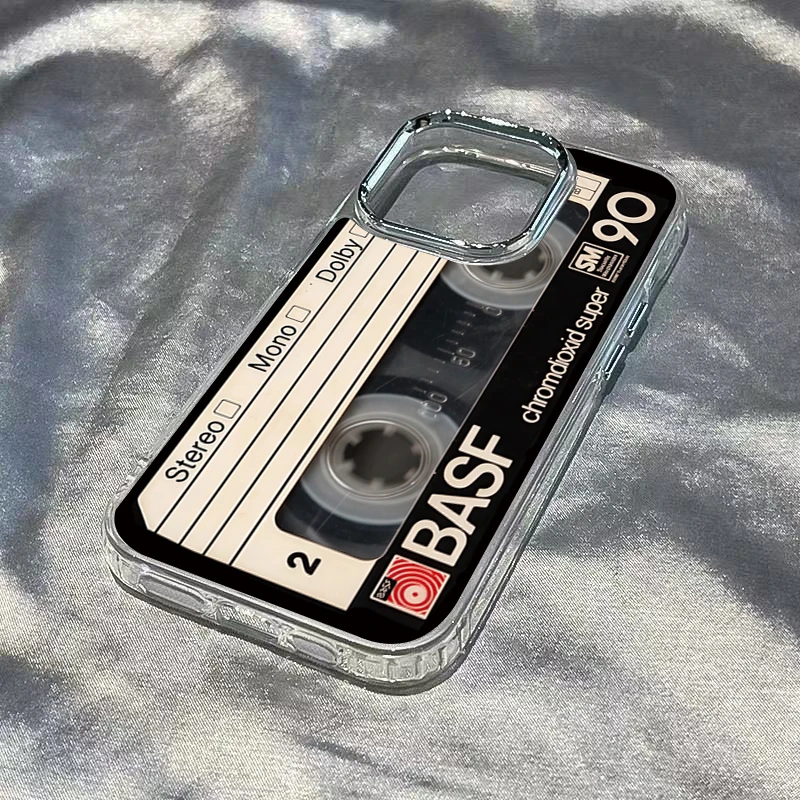 รูปสินค้า เคสโทรศัพท์วินเทจเทปคาสเซ็ต ป้องกันรอยกระแทก