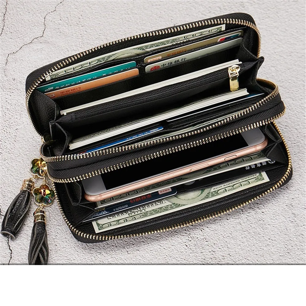 Floral Women Wallets Genuine Leather Coin Purse Luxury Brand