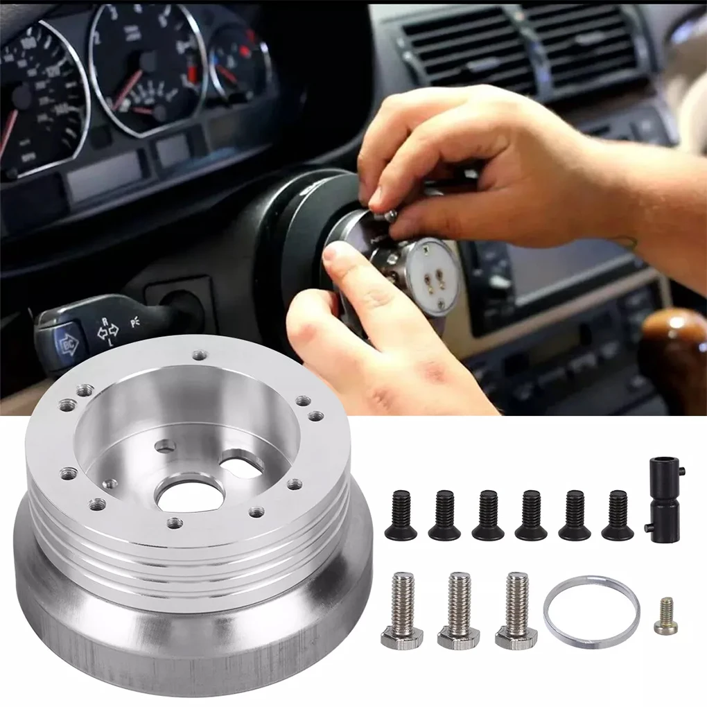 6 & 5 홀 자동차 자동차 스티어링 휠 허브 어댑터 광택 짧은 허브 커넥터 BUICK CADILLAC JEEP 용 자동차 액세서리