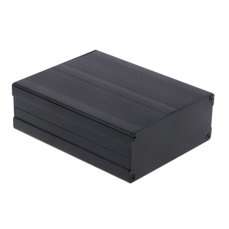 Aluminum Box Enclosure DIY Electronic Project Instrument Case 120x97x4 Black switch box