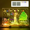 Drawing LED Board with Light, USB Powered Erasable 7 Color Message Note Board for Kids with Markers & Stand, Birthday Xmas Gift