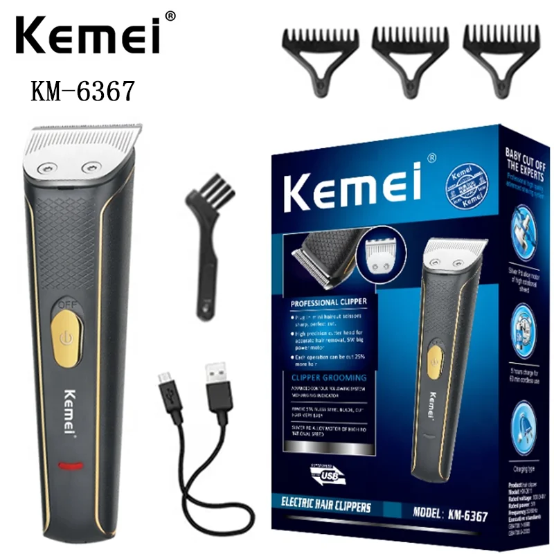 

Новый дизайн, машинка для стрижки волос, Китай, Kemei KM-6367, беспроводная профессиональная электрическая машинка для стрижки волос, триммер
