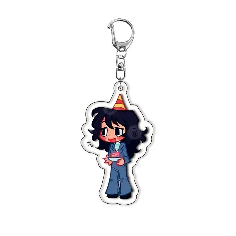 Gifts Accessories Adventure Game Mouthwashing Chibis Keychain Anya ‌Jimmy‌ Curly Sallyface Key Chain Bag Keyrings Jewelry Gamer - 6