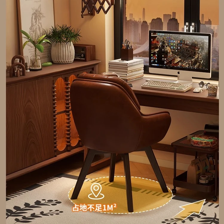 Sala studio in legno massello scrivania girevole studio sedia per computer schienale camera da letto tavolo da toeletta sedie guardaroba sgabello per il trucco - immagine 4
