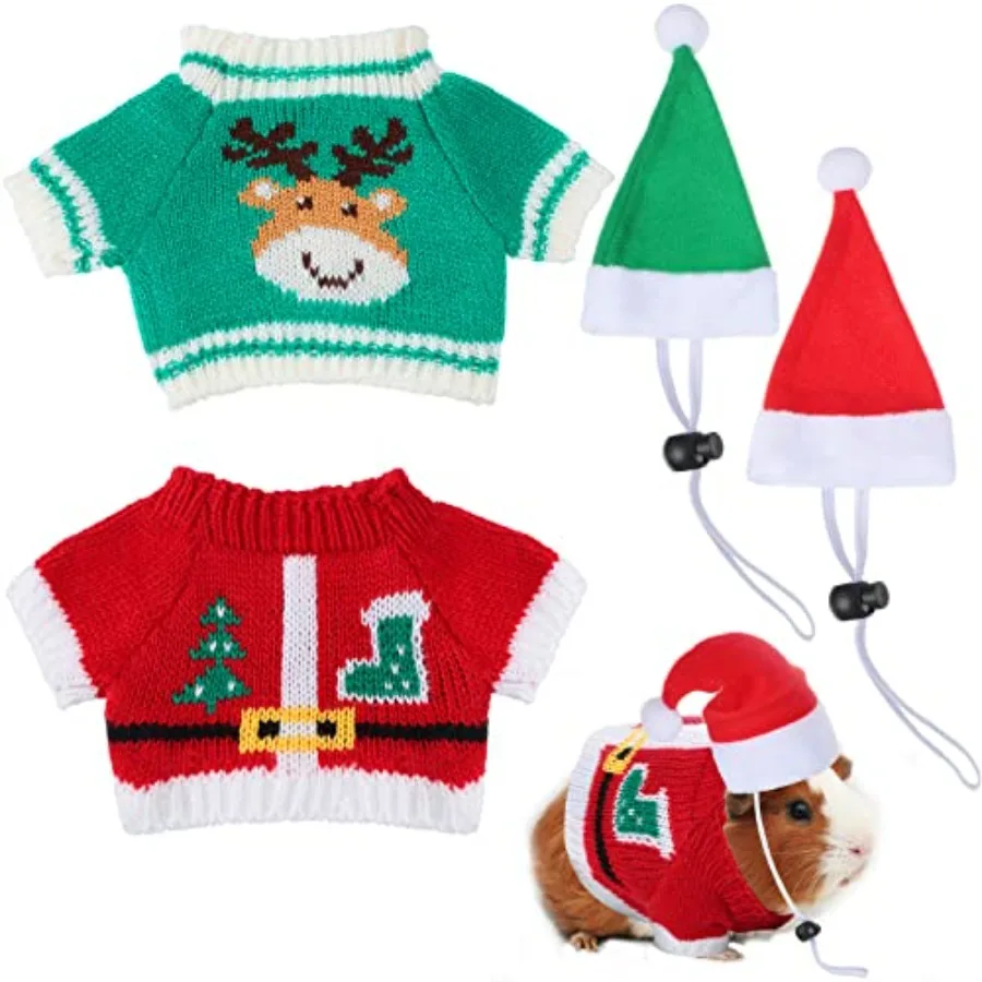 Guinea Pig Clothes and Mini Hats Set