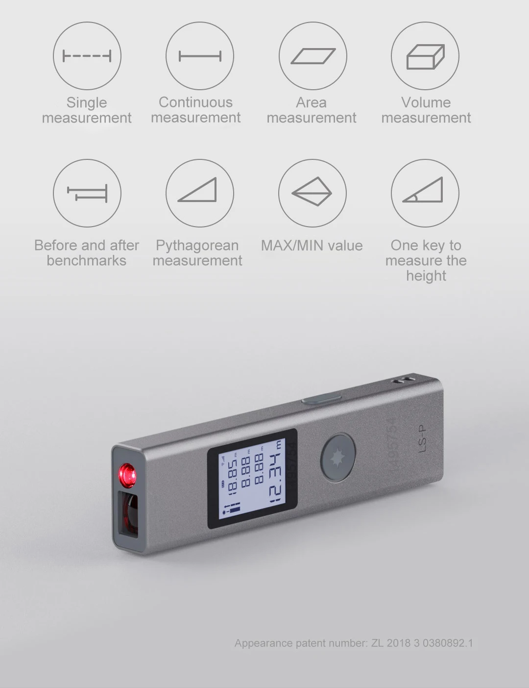 Xiaomi Youpin Duka Laser Tape Measure Rangefinder Pointer Distance