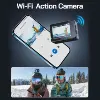 CERASTES Action Camera 5K 4K 60FPS WiFi Anti-shake Dual Screen 170° Wide Angle 10m Waterproof Sport Camera with Remote Control 4