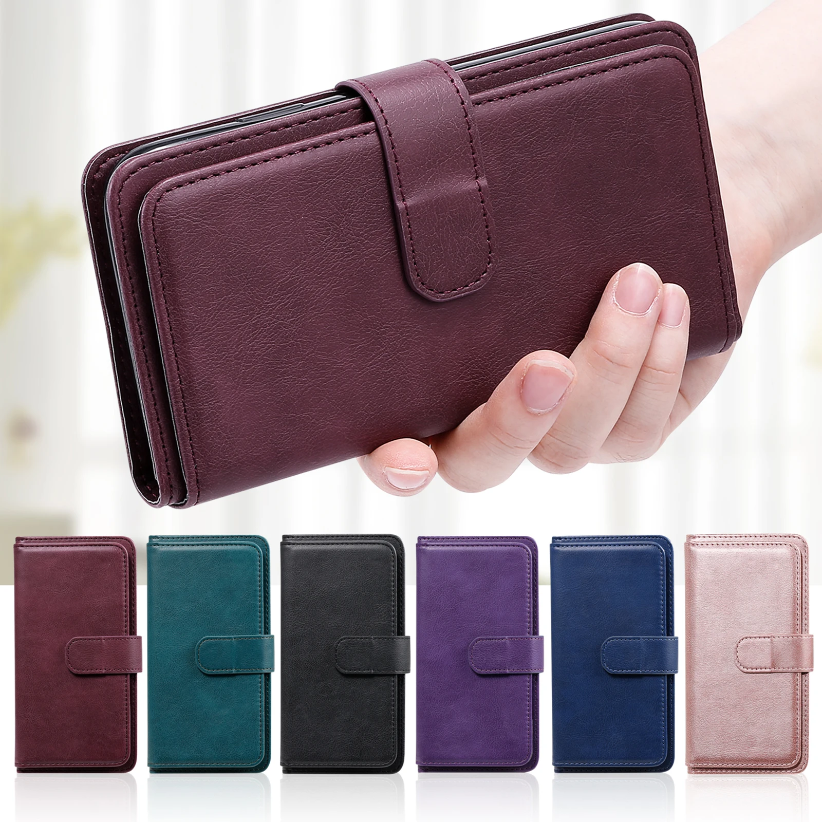Custodia In Pelle Per Lg Velvet G9 G900 K22 K22Plus K92 5G K42 K52 Multi-Funzione Portafoglio Stand Cover Slot Per Schede Di Lusso Antiurto
