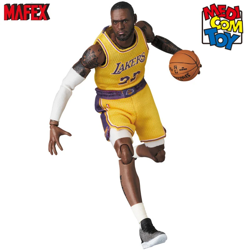 

100% Original MAFEX No.127 MAFEX LeBron James Los Angeles Lakers In Stock Anime Action Collection Figures Model Toys