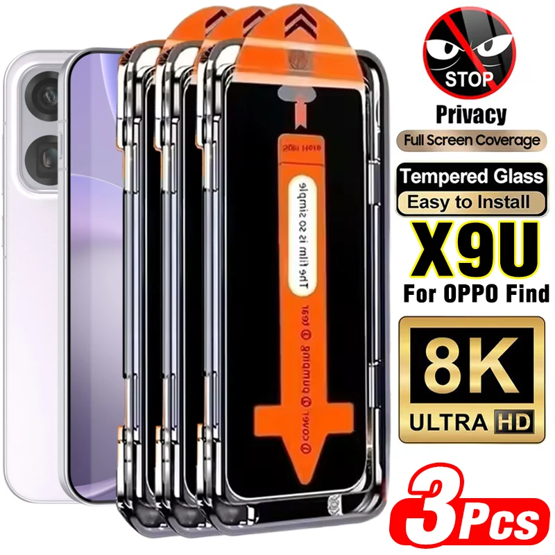 Privacy Screen Protector Anti-Peep Tempered Glass Film with Easy Installation Kit
