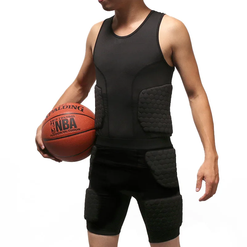 Honeycomb Tight Training Vest Pro Sleeveless Top Anti-Collision Vest Basketball Football Jerseys Anti-Collision T-Shirts Gym