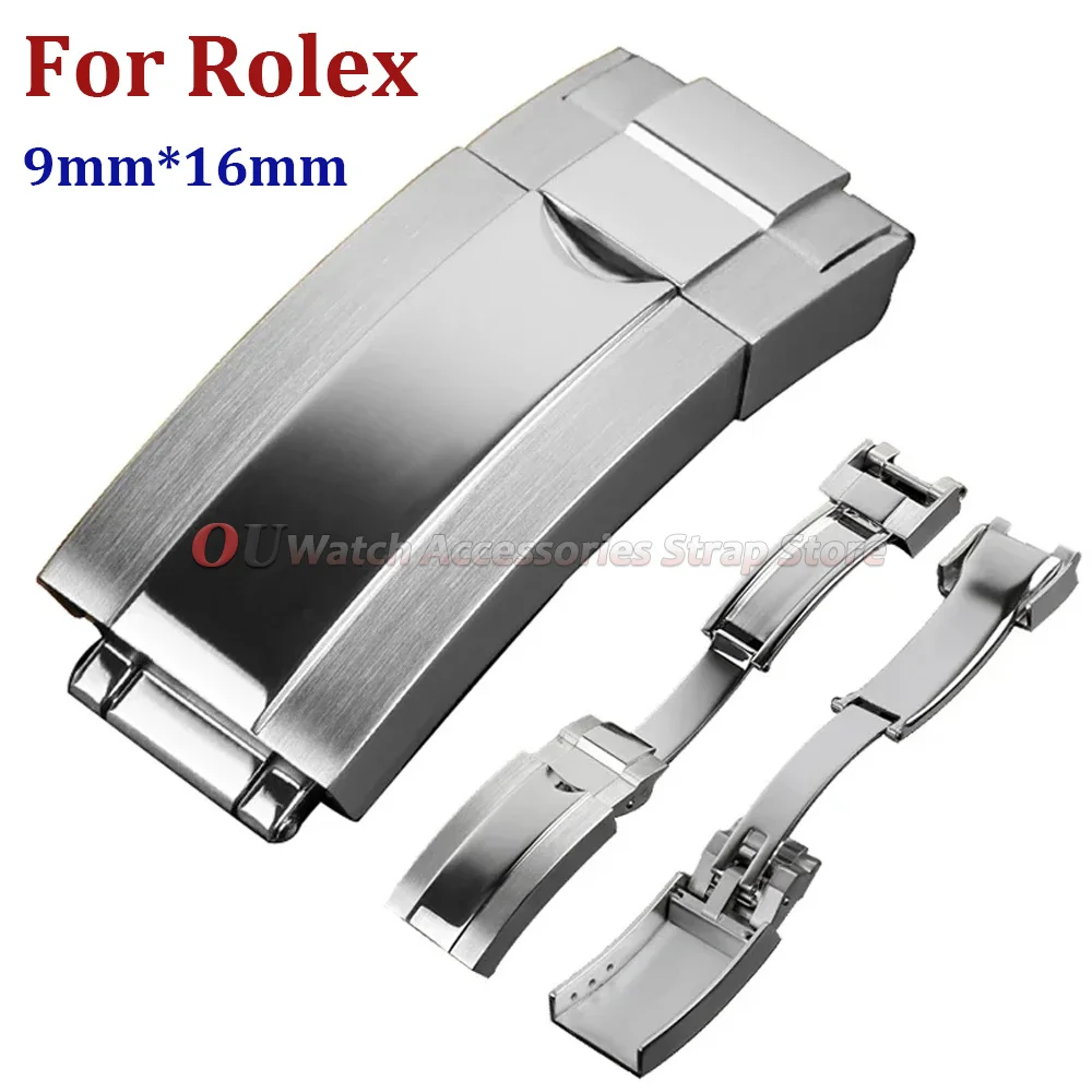 Stainless Steel Deployment Clasp with Double Safety Fold