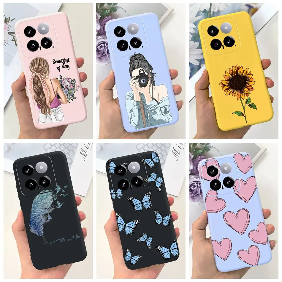 Sunflower Pattern Candy Color Soft Silicone Back Cover