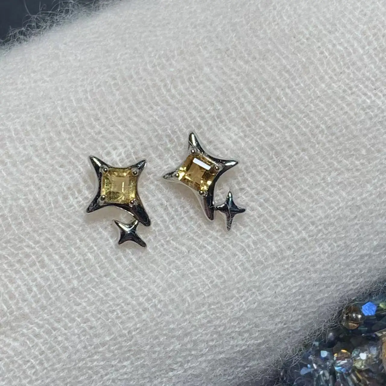 5*3MM Natural Citrine Stud Earrings For Women Real 925 Sterling Silver Vintage Femme Gift Prevent Allergy Fine Jewelry Stone