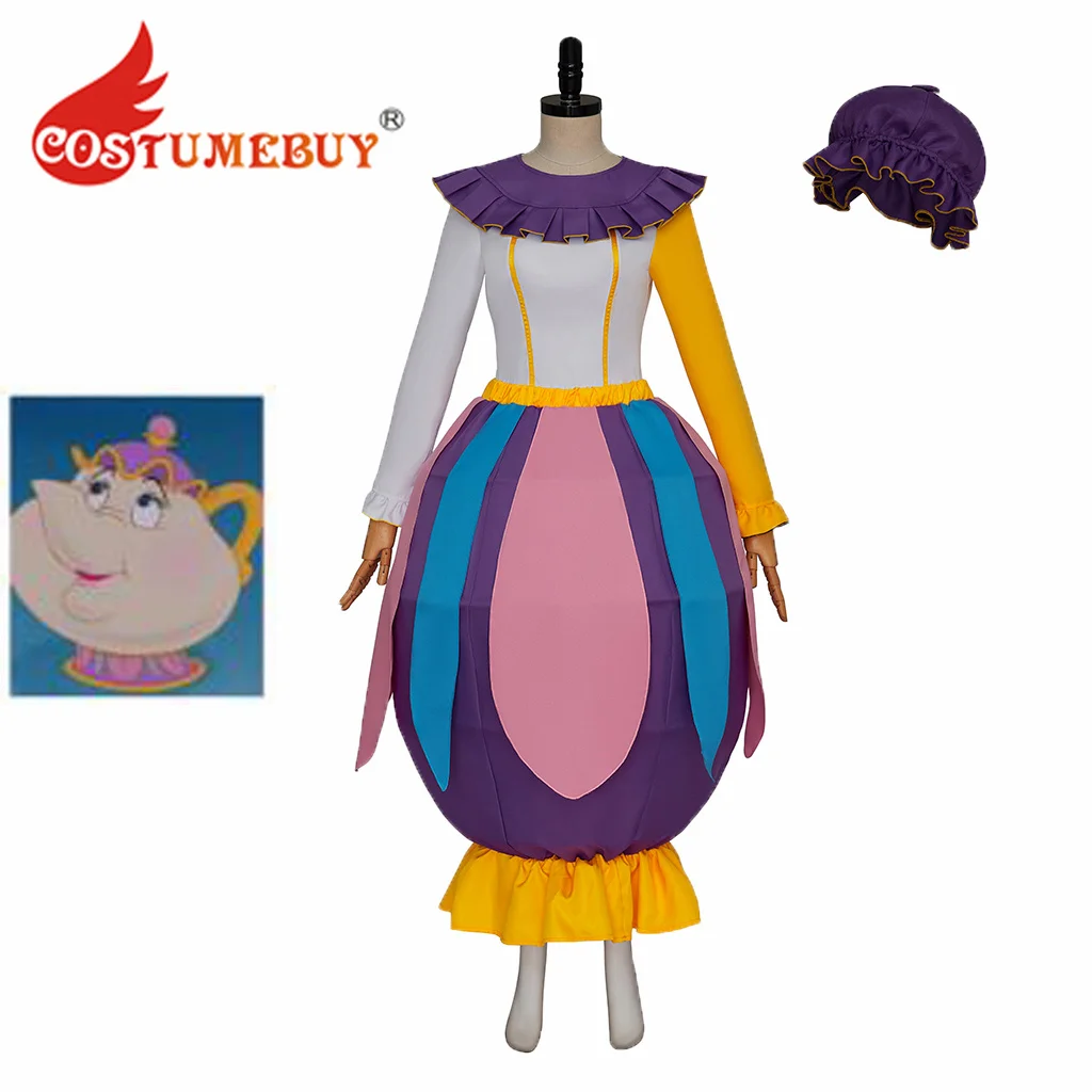 MrsPottsTeapotCosplayCostumeHalloweenOutfitMrsPottsCostume