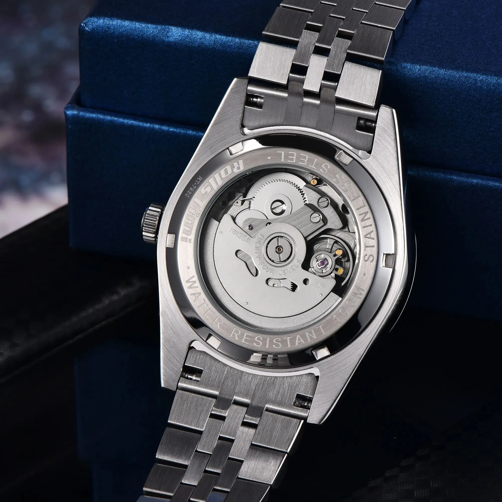 Rollstimi New DD40 NH35A Men's Watches Luxury Automatic Mechanical Watch For Men AR Sapphire Glass Date Wrist watch Men